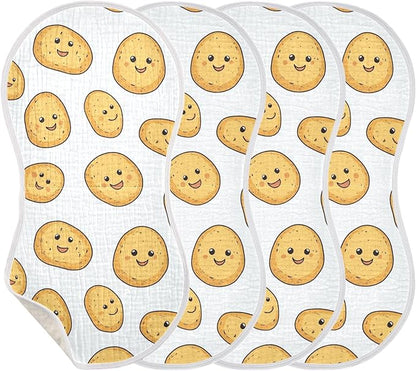 vvfelixl Potato Baby Burp Cloths for Baby Boy Girls Baby Washcloths Burp Rags 1 Pack