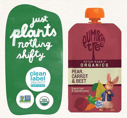Pumpkin Tree Peter Rabbit Organics Beet, Carrot and Pear, 4.4 Ounce (Pack of 10)