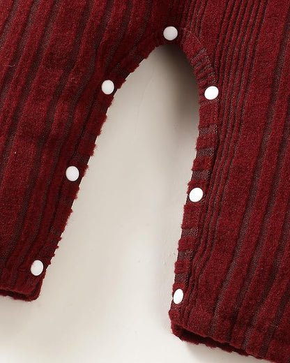 Infant Baby Girl Clothes Newborn Girl Romper Fall Winter Outfit Ruffle Long Sleeve Jumpsuit Romper Cute Baby Girl Outfit