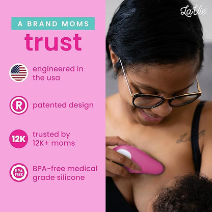 Lactation Massager - Patented Breastfeeding Relief, Boost Milk Flow & Ease Discomfort from Clogged Ducts, Engorgement, Mastisis - Postpartum Essentials for Nursing Moms - HSA/FSA Medical Device