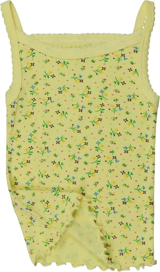 ToBeInStyle Girl's 4 Pack Ruffle Hem Spaghetti Strap Tank Tops