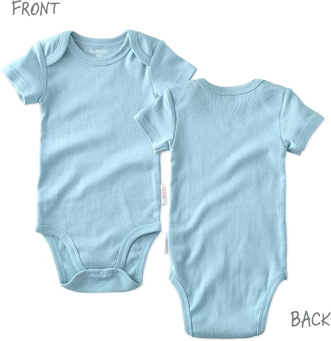 Avery 5-Pack Short Sleeve Bodysuits 100% Organic Cotton for Baby Boys & Girls
