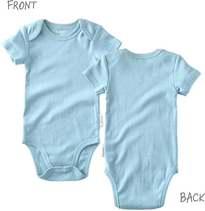 Avery 5-Pack Short Sleeve Bodysuits 100% Organic Cotton for Baby Boys & Girls