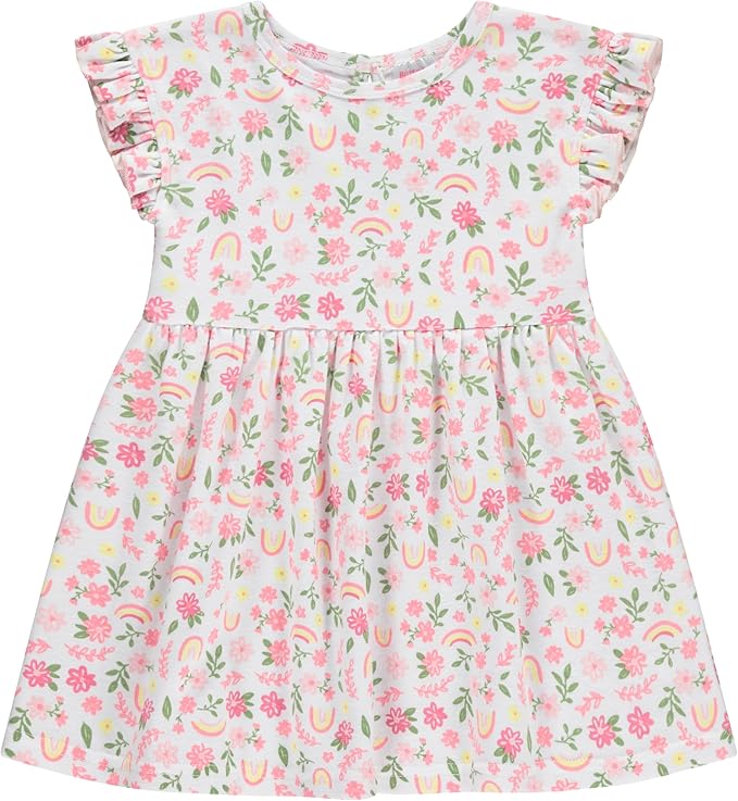 Cudlie 2-Pack Baby Girls’ Dresses – Adorable Prints and Everyday Value - 0-3M to 24M