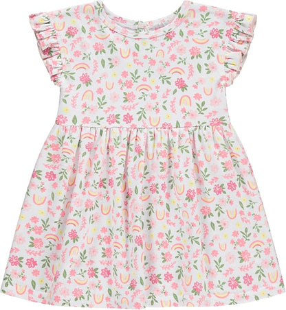 Cudlie 2-Pack Baby Girls’ Dresses – Adorable Prints and Everyday Value - 0-3M to 24M