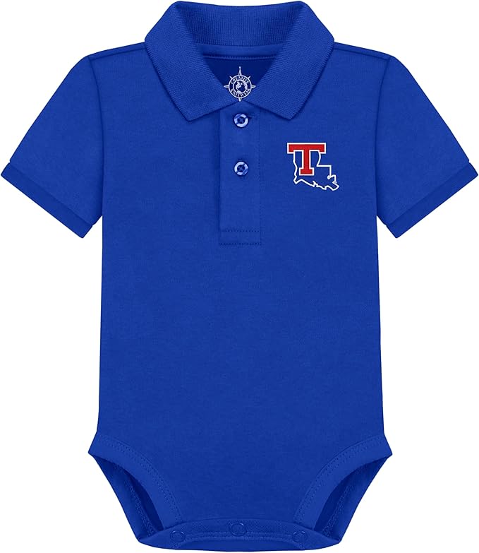 Creative Knitwear College Baby Polo Bodysuit Solid - Team Logo, Multiple Colors, for Boys & Girls (0-12 Months)