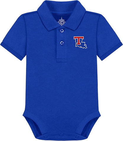 Creative Knitwear College Baby Polo Bodysuit Solid - Team Logo, Multiple Colors, for Boys & Girls (0-12 Months)