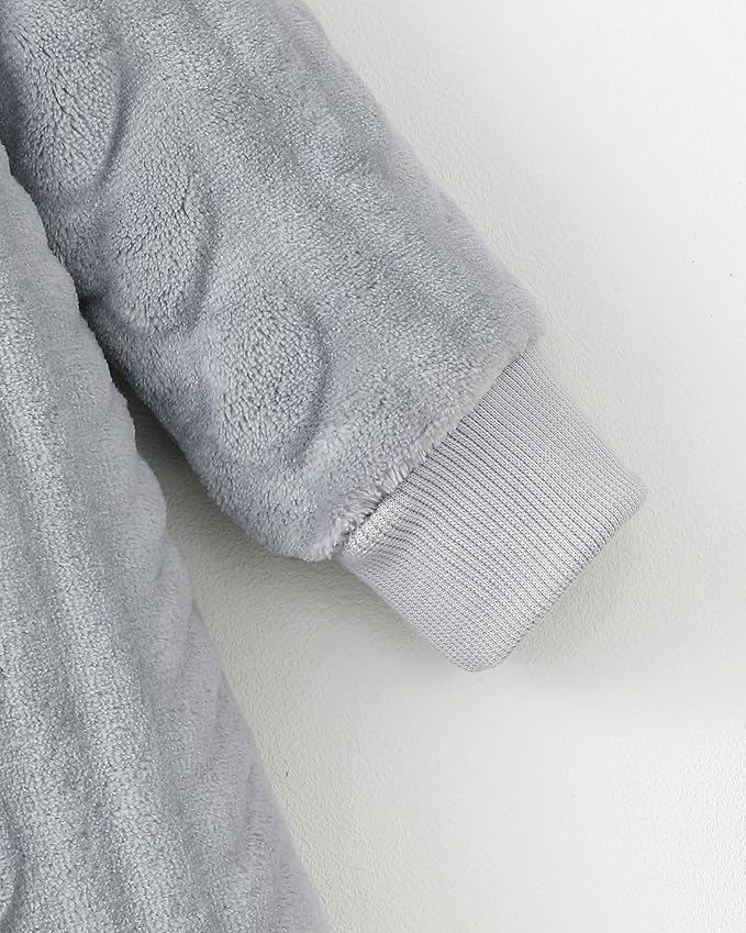 Saeaby Newborn Baby Girl Boy Clothes Fall Winter Infant Long Sleeve Fleece Jumpsuit Romper Hooded Baby Snowsuit Bear Outfit