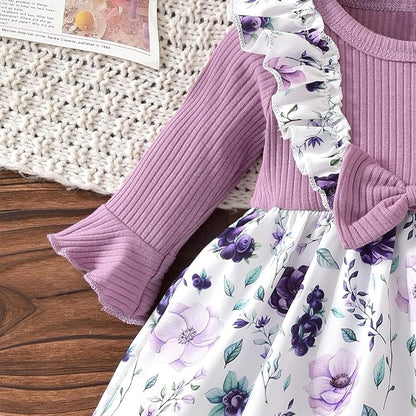 Aalizzwell Infant Baby Girls One Piece Romper Dress with Hat 0-18 Months