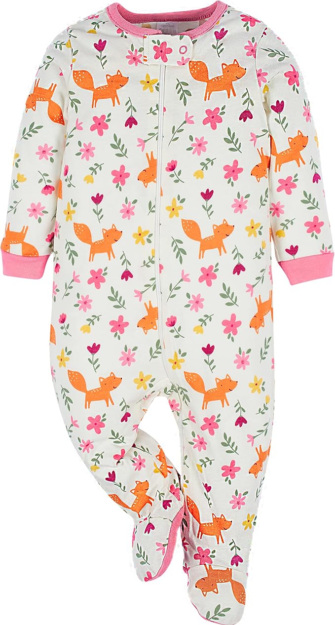 Onesies Brand baby-girls 4-pack Sleep 'N Play Footies Multi Pack