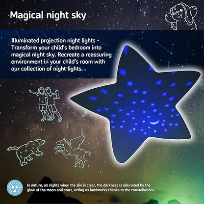 Cloud b Twilight Buddies Dragon Plush Night Light | Star and Constellation Projector in 3 Colours | Auto Shut-Off | from Birth
