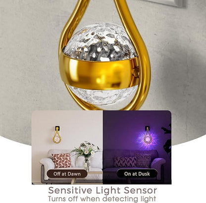 Briignite RGB Night Lights Plug into Wall, Color Changing Nightlight with Dusk to Dawn Sensor, 330° Rotating Night Light with Waterdrop Design, Ideal for Bedroom, Hallway, Living Room, Home Decor