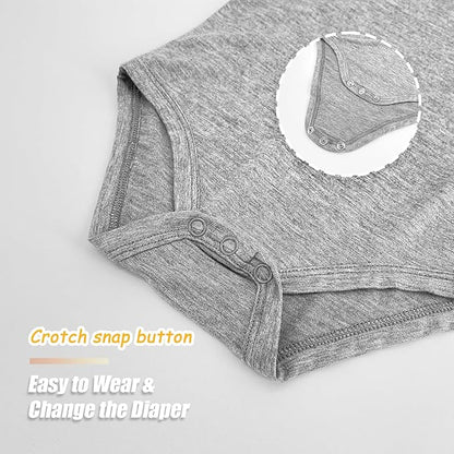 Jimonda Baby Bodysuits Rayon from Bamboo Short Sleeve Baby Boys Girls Rompers Soft Outfits Newborn Clothes