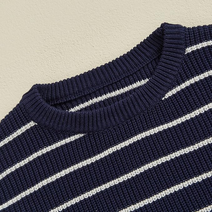 Mommy and Me Sweater Matching Family Outfit Long Sleeve Knit Sweater Pullover Mom and Baby Clothes