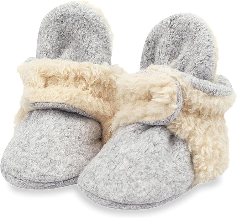 Zutano Unisex Fleece Baby Booties, Two Snap Closure, Newborn to 24 Months