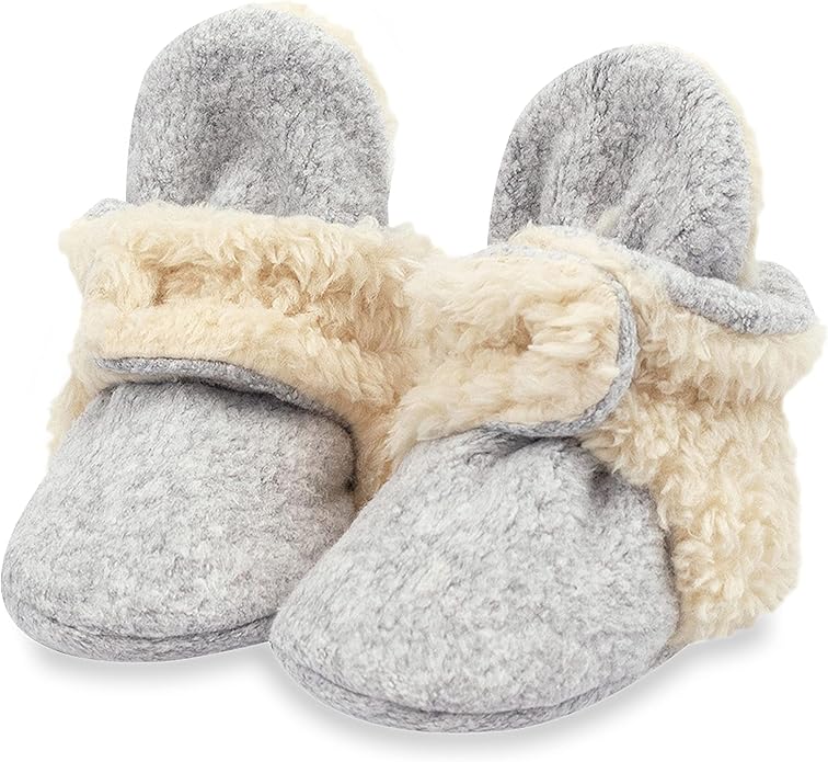 Zutano Unisex Fleece Baby Booties, Two Snap Closure, Newborn to 24 Months