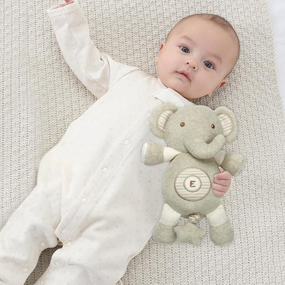 COTTONEBEBE Baby Toys, Stuffed Animal Toy with Lullaby Music for Infant Babies 0 3 6 12 to 36 Months Boy & Girl,Ideal Gift for Newborn (Little Elephant, Cotton)