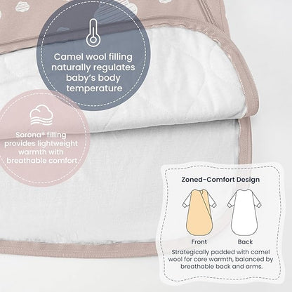 kaiya baby Unisex Sleeping Bag for Babies and Toddlers 1.0 Tog Sleep Sack 0-6 Months, Baby Sleep Sack, Newborn Sleep Sack, Wearable Blanket Baby, One Piece with Sleeves, Gifts for Baby, Pink