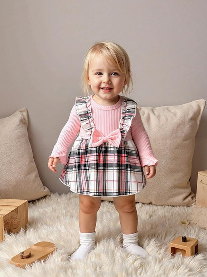 Aalizzwell Infant Baby Girls One Piece Romper Dress with Hat 0-18 Months