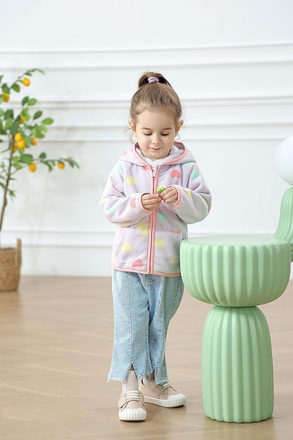 Feidoog Toddler Fleece Jacket Baby Boys Girls Hooded Zipper Long Sleeve Thick Warm Outerwear