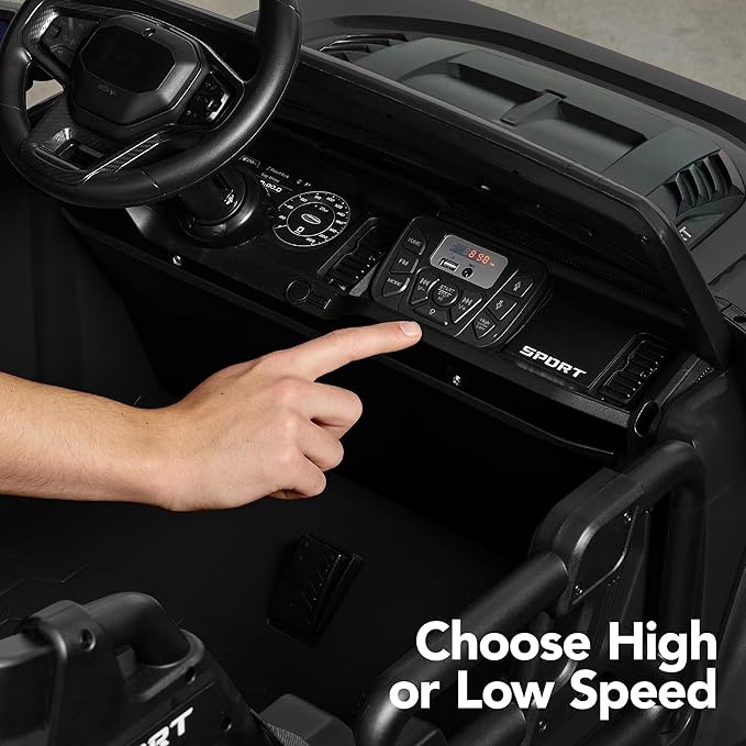 Best Choice Products Kids 24V 2-Seater Electric Ride On Car Truck w/ 132lb Weight Capacity, Parent Control, Bluetooth, LED Lights - Black