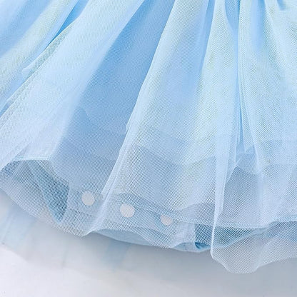 Magic Park 0-18M Infant Bodysuit Tutu Dress Baby Girl Romper Dress Toddler Solid Color Tulle Skirt Baptism Holidays Outfits