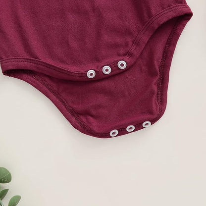 Newborn Infant Baby Girl Solid Ruffle Romper Bodysuit Jumpsuit Casual Clothes One Piece Outfit