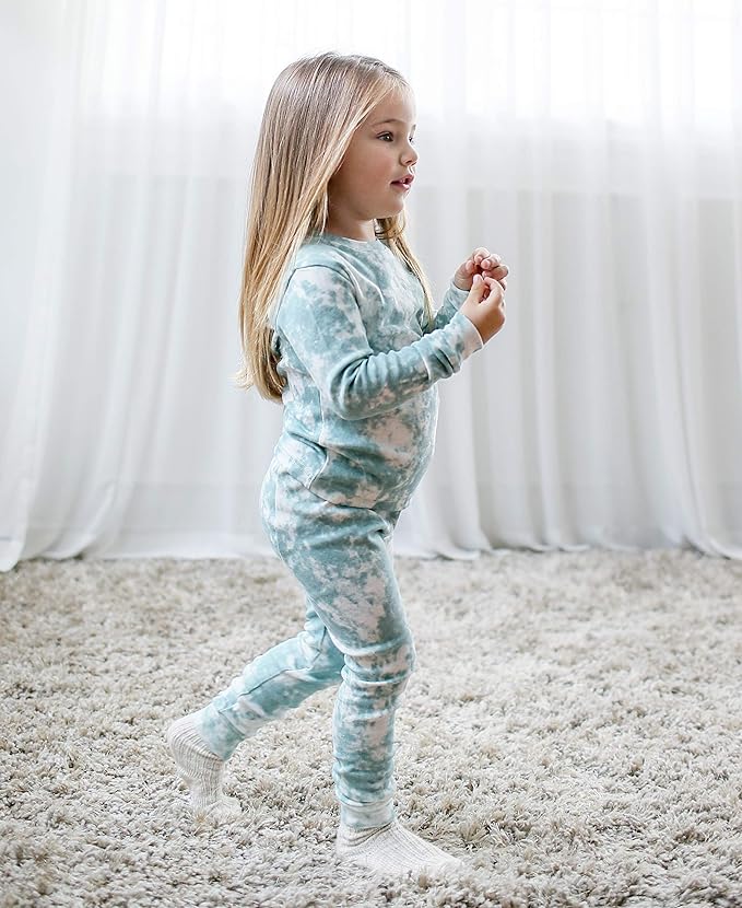 VAENAIT BABY 12M-12Y Toddler Kids Boys Girls 100% Cotton Marbling Tiedye Sung Fit Sleepwear Pajamas 2pcs Pjs Set