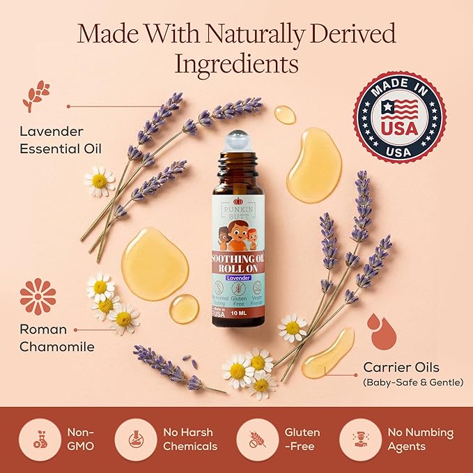 Punkin Butt Lavender Teething & Soothing Oil Roller | Natural Topical Calming Relief