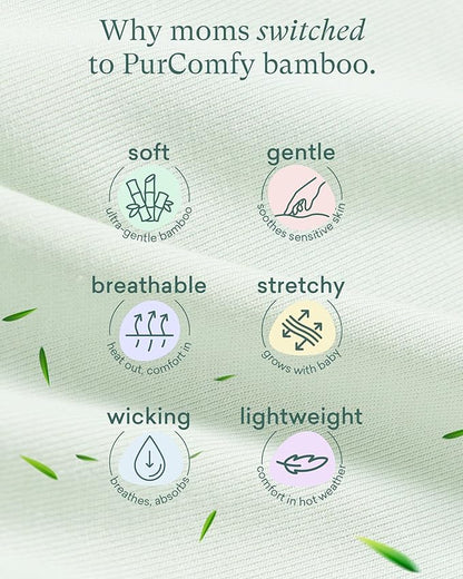 PurComfy Supersoft Sleep Sack 0.5 TOG, Premium Bamboo Viscose Sleeping Bag Thin Baby Wearable Blanket 2-Way Zipper Sleep Sack