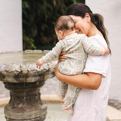 Burt's Bees Baby Girls' Organic Cotton Sleep and Play Footed Pajamas