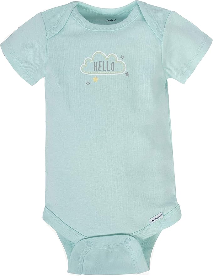 Gerber unisex-baby 8-pack Short Sleeve Onesies Bodysuits
