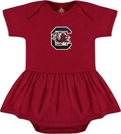 Creative Knitwear College Baby Picot Bodysuit Dress - Team Logo, Multiple Colors, for Baby Girls (0-24 Months)