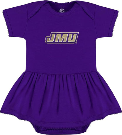 Creative Knitwear College Baby Picot Bodysuit Dress - Team Logo, Multiple Colors, for Baby Girls (0-24 Months)