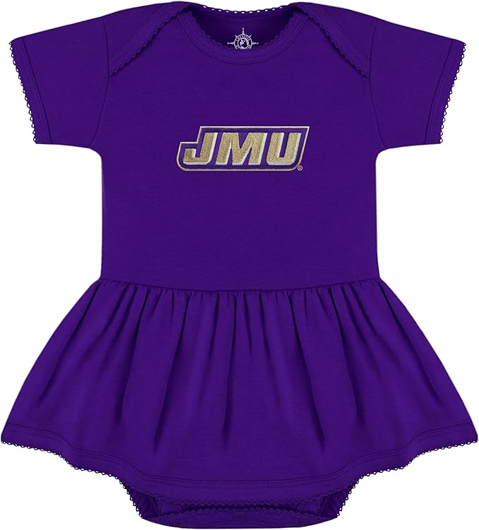 Creative Knitwear College Baby Picot Bodysuit Dress - Team Logo, Multiple Colors, for Baby Girls (0-24 Months)