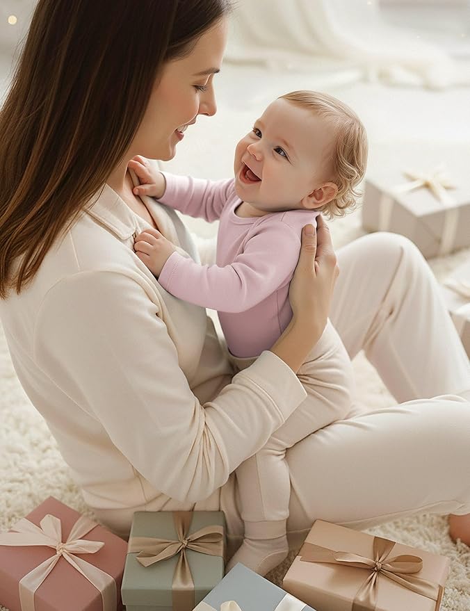 Yoofoss Baby Bodysuits 100% Organic Cotton Baby Onesie Long Sleeve Baby Boys Girls Clothes Soft Newborn Infant Romper, 3 Pack