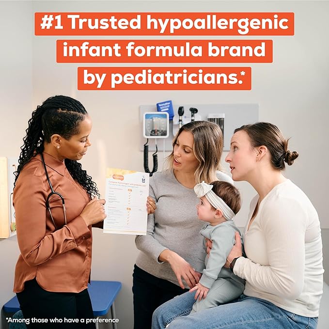 Enfamil Nutramigen Hypoallergenic Baby Formula with Iron, Lactose Free, Colic Relief from Cow's Milk Allergy Starts in 24 Hours, Brain Building DHA, Probiotic LGG for Immune Support, 27.8 Oz Can (Pack of 2)