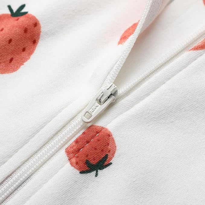 O2 BABY Baby Boys Girls Organic Cotton Zip-Front Sleeper Pajamas, Footed Sleep 'n Play