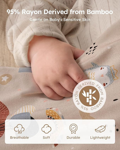 Yoofoss Rayon Made from Bamboo Baby Sleep Sack 18-24 Months 1.0 Tog Baby Wearable Blanket, Super Soft Infant Toddler Sleeping Sack 2-Way Zipper