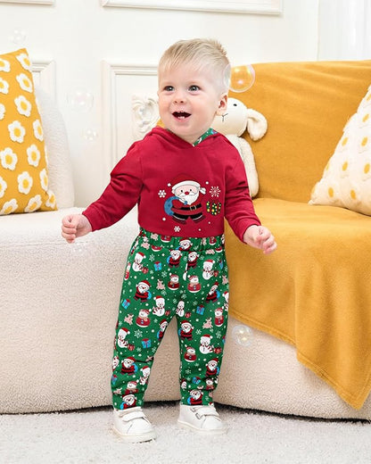 Baby Clothes Boy Newborn Outfits Animal Print Long Sleeve Romper and Pants 2PCS Fall Winter Infant Clothing Set