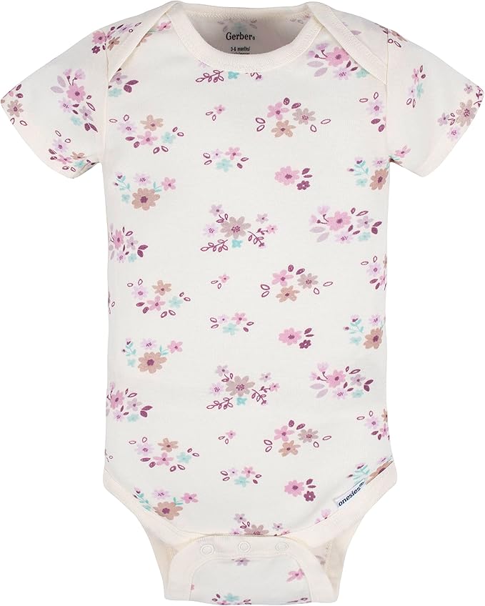 Gerber baby-girls 8-pack Short Sleeve Onesies Bodysuits