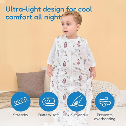 TotAha Toddler Sleep Sack 2T-4T, Soft Wearable Blanket Baby Sleep Bag, Light 0.5 TOG or Medium-weight 1.0 TOG Sleeping Sacks