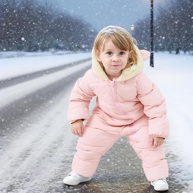 BFUSTYLE Baby Snowsuit 0-24 Months Winter Clothes Infant Boy Girl Puffer Jacket Newborn One Piece Coat with Hooded