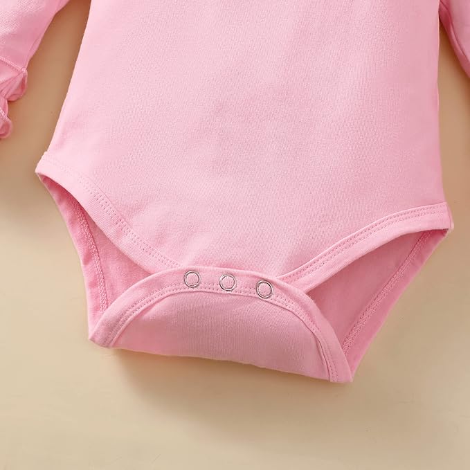 Baby Girl Solid Color Romper Infant Ruffle Sleeve Bodysuit One Piece Outfit Toddler Jumpsuit clothes