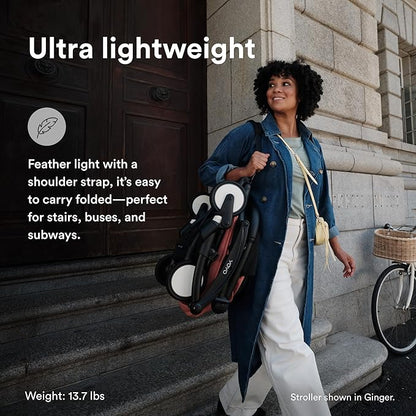 Stokke YOYO3 Stroller from 6 Months - Includes Black Frame, Seat Cushion & Canopy - Folds in & Out in a Flash - Light & Compact - Carry-On Compatible