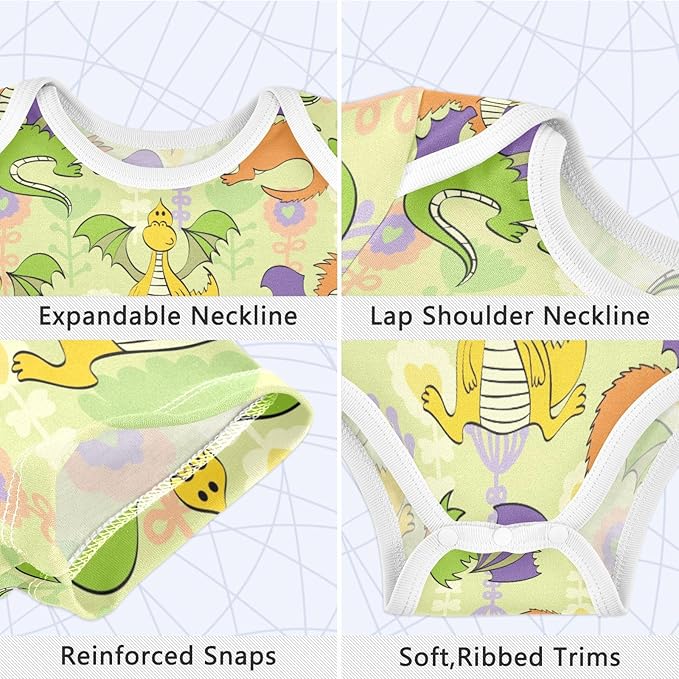 vvfelixl Dachshund Dog Baby Clothes for Boy Girl,Baby One-Piece Bodysuit for 0-24 Months,Short Sleeve