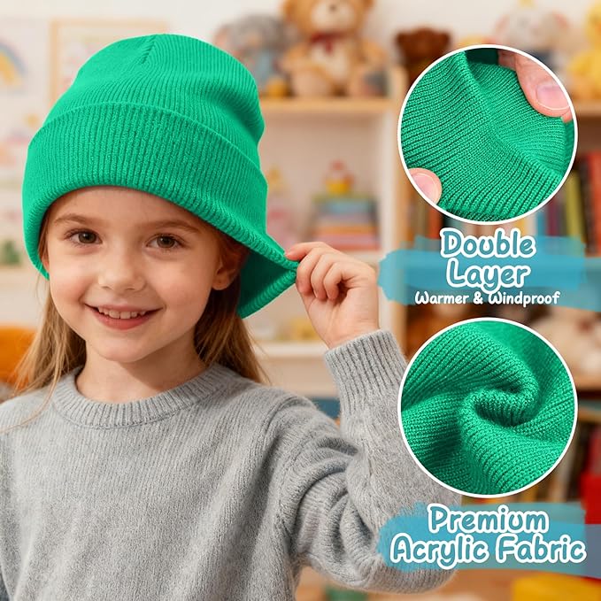 ZOORON Toddler Beanie Baby Kids Beanies Warm Winter Hat Knit Skull Cap for Boys & Girls Soft Children Infant Hat