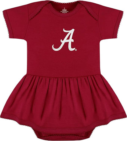 Creative Knitwear College Baby Picot Bodysuit Dress - Team Logo, Multiple Colors, for Baby Girls (0-24 Months)