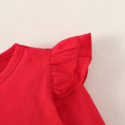 LYSMuch Toddler Baby Girls Long Sleeve Ruffle T Shirt Kids Casual Plain Solid Top Blouse T-Shirt Undershirt