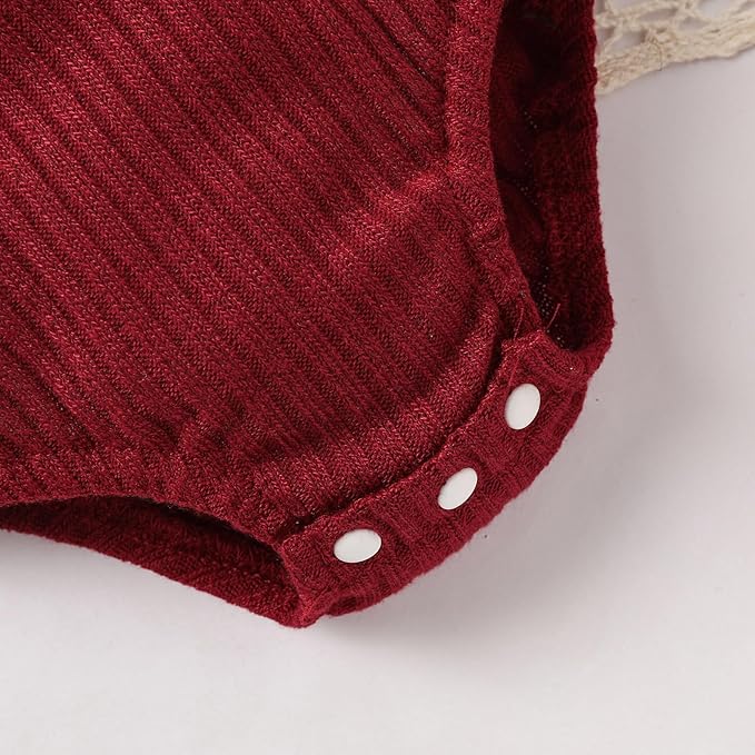 GRNSHTS Newborn Baby Girl Clothes Ruffle Rompers Toddler Fall Outfits for Girls Set Little Girl Fall Winter Clothing